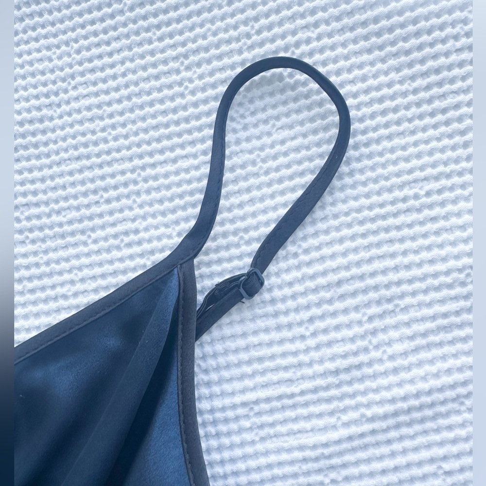 “Kensie Girl”- Satin Slip Dress - Spaghetti Strap- Navy/Pink/Black - Size:Medium - Picture 5 of 15